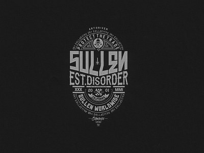 Sullen apparel branding clothing brand design graphic graphic design ink streetwear sullen tshirt design type typography