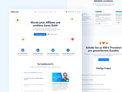 ottonova Affiliate Program affiliate affiliate marketing emoji landing page ui ux webdesign