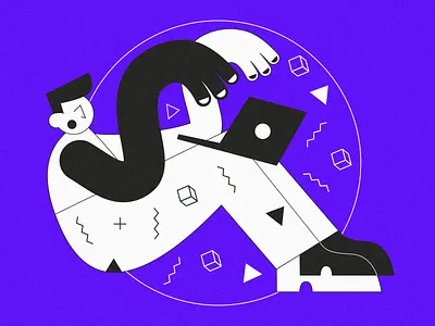 F*cking Internet 2d character design illustration ui