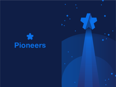 Pioneers Artwork branding icon illustration logo space star