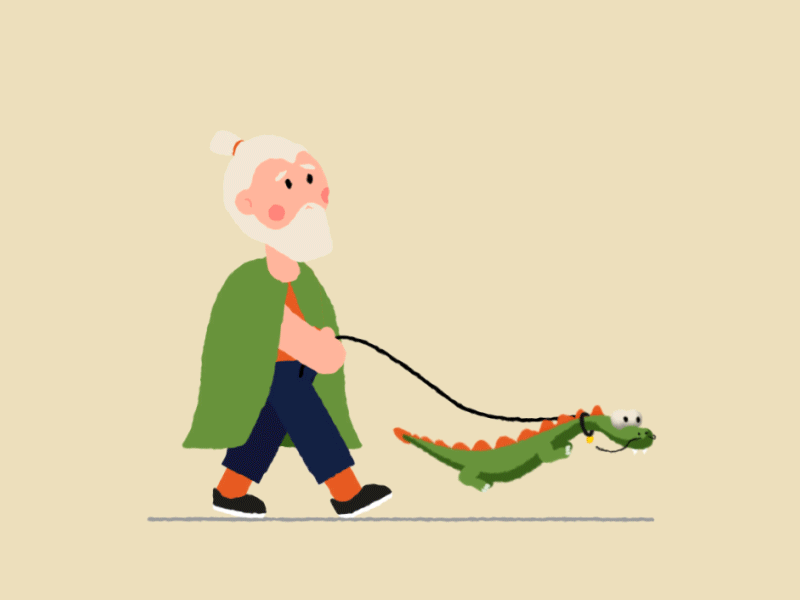 Dragon Pet 2d ae after effects animation character character animation gif giveaway illustration motion design shape layers walk cycle walkcycle