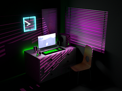 3D Room Setup 3d light maya render room vray