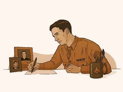 Letter from a Dying Soldier army brush pen data mockinbird soldier star trek