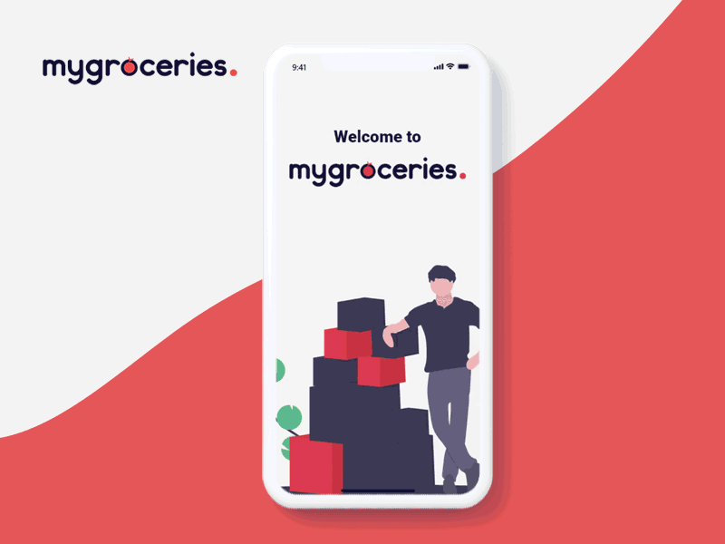 Mygroceries Shopping App Animation animation app app design colorful design food interaction ios mobile ui ux xd