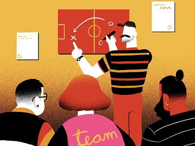 coaching branding class coaching color palette design flat illustration minimal people strategy studying teaching team