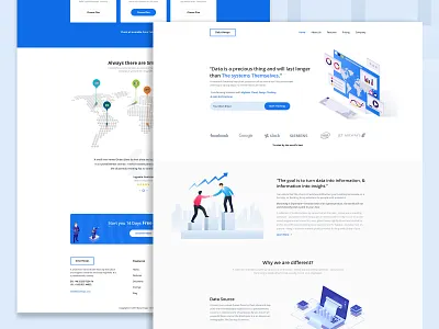 Web Analytics Landing Page admin dashboard admin template banner creative design dashboard hero header home page illustration landing page minimal ui design uidesign web analytics web design website design