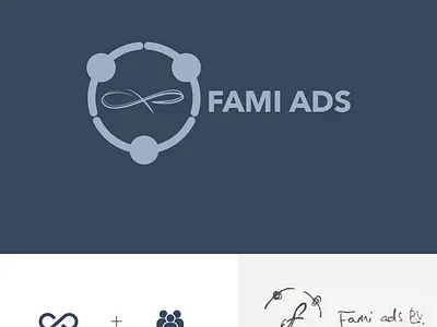 Fami Ads logo design brand design branding business card corporate identity design illustration it company logo tech tech company technology ui ux vector