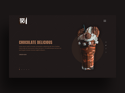 Frozen Cafe Website Landing Page cafe cappuccino chocolate chocolates icecream juice landing landing page landingpage tasty ui web website