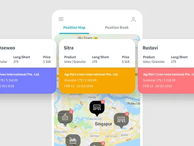 Position Map app container design ecommerce fertilizers graphics icons map mobile online portal product design search ui ux vessel web web design website