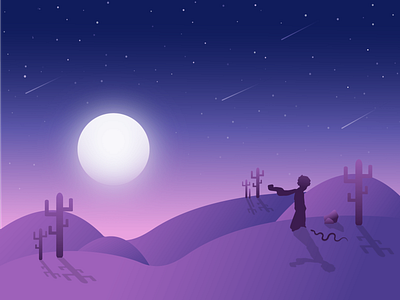The Little Prince digital art digital illustration earth illustration night snake stars the little prince vector