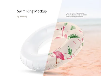 Swim Ring Mockup bouy buoy circle design download float inflatable lifebuoy mock mock up mockup mokcup psd rescue ring rubber safety swim swimming tube