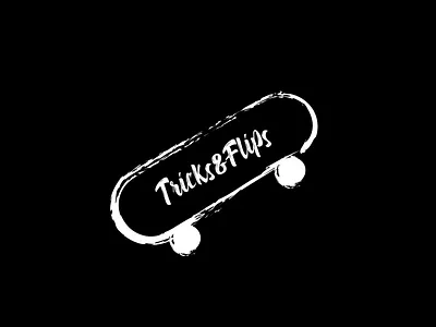 TRICKS & FLIPS challenge dayli design flat icon illustration logo logocore minimal tricks typography vector