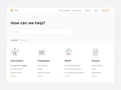 Maroom - Help Center faq helpcenter illustration real estate realestate ui ux web