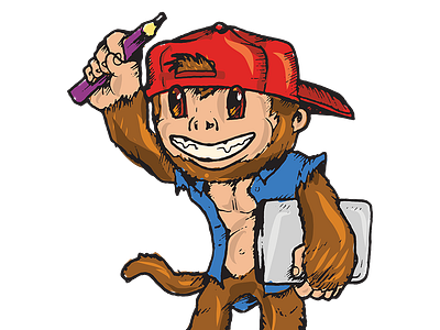 monkeyCap app branding design illustration illustrator cc vector