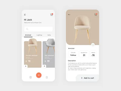 A Furniture Mall App app ui