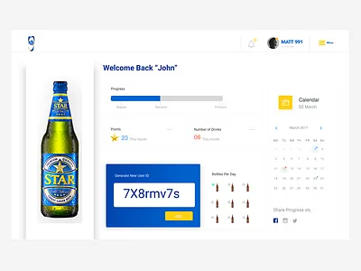Dashboard Design for Star dashboad dashboard dashboard app dashboard design dashboard ui drink drink menu star ui ux ui design uiux web design