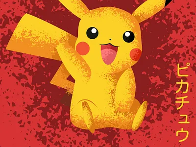 Happy Monday art black conceptual detective pikachu illustration japanese love pikachu pokemon pokemon go red shading stipple vector