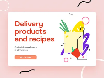 Delivery products and recipes app art cook book delivery design flat food food app free fresh icon illustration products recipe app recipes sketch ui ux vector