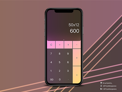 Designing A Calculator App adobexd app appdesign calculator dailyui graphicdesign iphone materialdesign ui userexperience userinterface ux