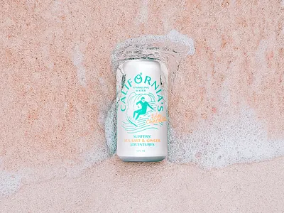 California’s Sparkling Water - Beverage Branding aluminum can beverage design brand branding california design can ginger illustrated packaging illustration minimalistic illustration monoline illustration packaging packaging design sea salt sparkling water surfer water