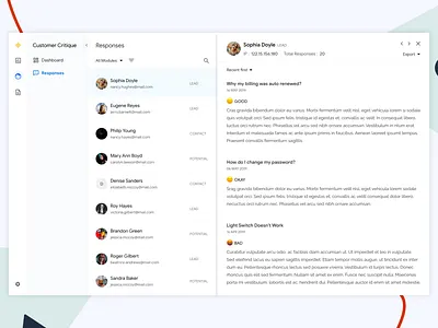 Customer Feedback crm feedback product design ui ux voc webapplication