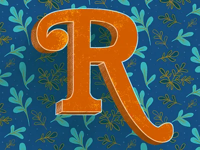 Rue botanical hand lettering herbs illustration leaves letterforms lettering letters plants rue study type