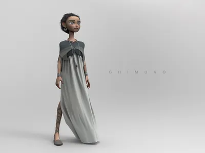 Shimuko 3d character character design girl shimuko shimur zbrush