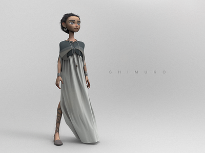 Shimuko 3d character character design girl shimuko shimur zbrush