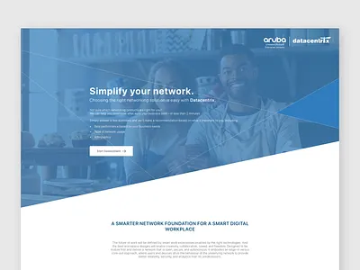 Aruba & Datacentrix Lead Generation Page aruba datacentrix landing page lead generation page ui ui design ux