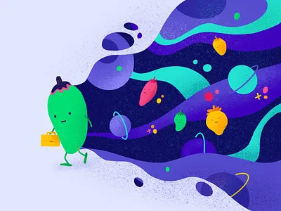 Pepperman illustration design green illustration ipad pro ipad pro art ipadproart pepper purple space work