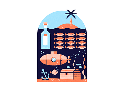 Under the Sea. illustration ocean oceans sea