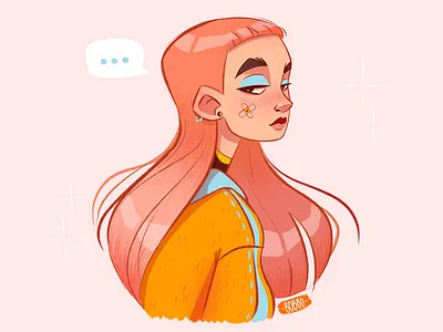 ... character character design digital art digital drawing digital illustration drawing fashion drawing girl graphic design illustration painting pink hair procreate