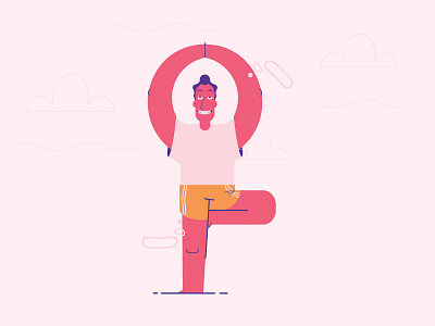 Yoga #3 basic shapes character design exercise illustration illustration art illustrator vector vector illustration vectorart yoga