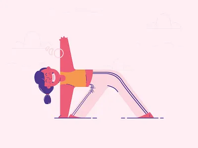 Yoga #1 basic shapes character design exercise illustration art illustrator minimal vector illustration vectorart yoga