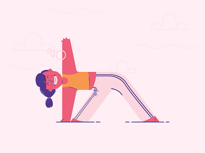 Yoga #1 basic shapes character design exercise illustration art illustrator minimal vector illustration vectorart yoga