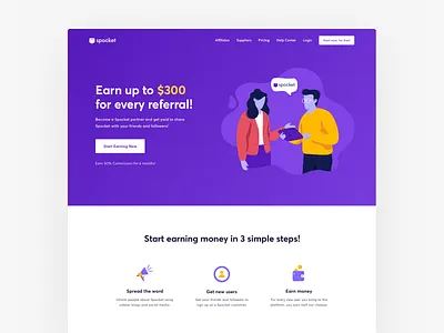 Affiliate landing page for SaaS product affiliate b2b conversion rate conversion rate optimisation cro front end development growth homepage india marketing website minimal referral saas ui ux visual design web design webdesign website website design