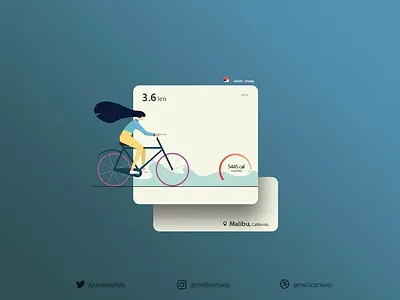 3/3 Calories Tracker adobe adobexd calories cycle illustration photoshop sports tracker ui uidesign uiux ux