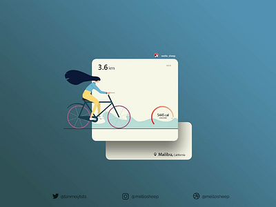 3/3 Calories Tracker adobe adobexd calories cycle illustration photoshop sports tracker ui uidesign uiux ux