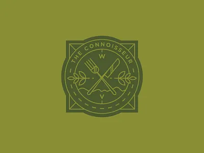 The Connoisseur badge badge logo connoisseur dining food west virginia