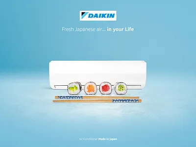 Social media Post advertising air blue concept creative design digital graphic ice japan japanese marketing socialmedia