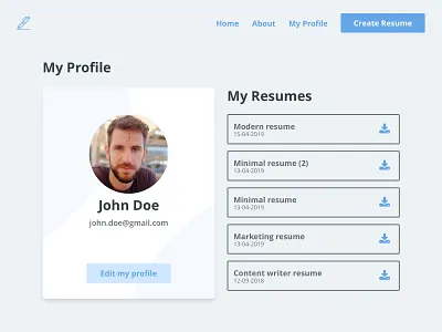 User Profile - Daily UI #006 006 dailyui profile profile page