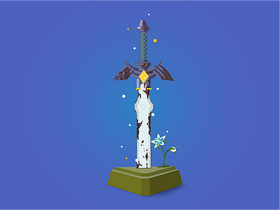Master Sword botw dribbble excalibur forest games legend link lost wood master sword nintendo shot switch zelda