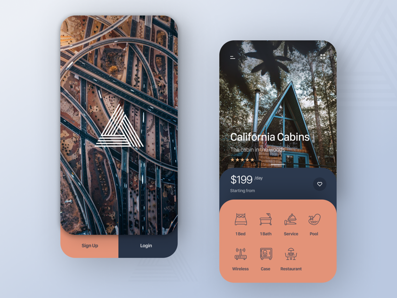 Wooden Houses by Murat Ak on Dribbble