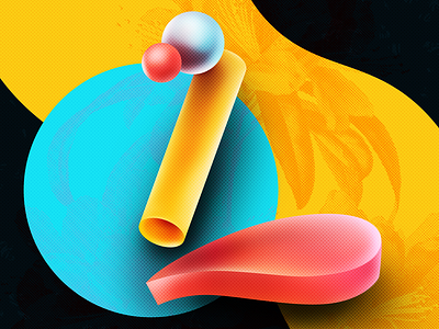 Type Fighter 2019 | Letter L 3d abstract alphabet design geometric illustration illustrator letter lettering photoshop shape texture type typography vector