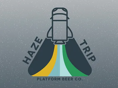Haze Trip badge design beer art beer logo branding design illustrator logo logo design