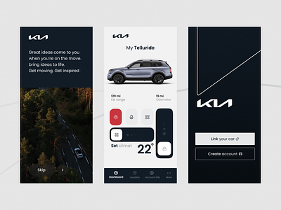 Kia ui app explorations app appdesign interaction design interfacedesign kiaapp uidesign uiux ux uxdesign webui webux