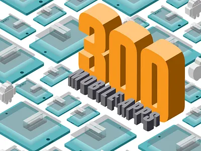 300 Mobile Apps design digital illustration illustration isometric isometric illustration vector