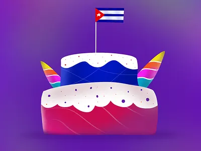 Unicorn Cake cake illustration ipad procreate unicorn