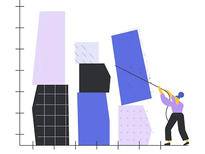 Thumbtack Brand Illustration Style brand identity brand illustraton brand refresh branding geometric graphic illustration illustration systems pastel postmodern tech vector