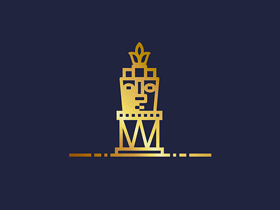 T I K I branding colorscheme gold illustration logo logo design tiki
